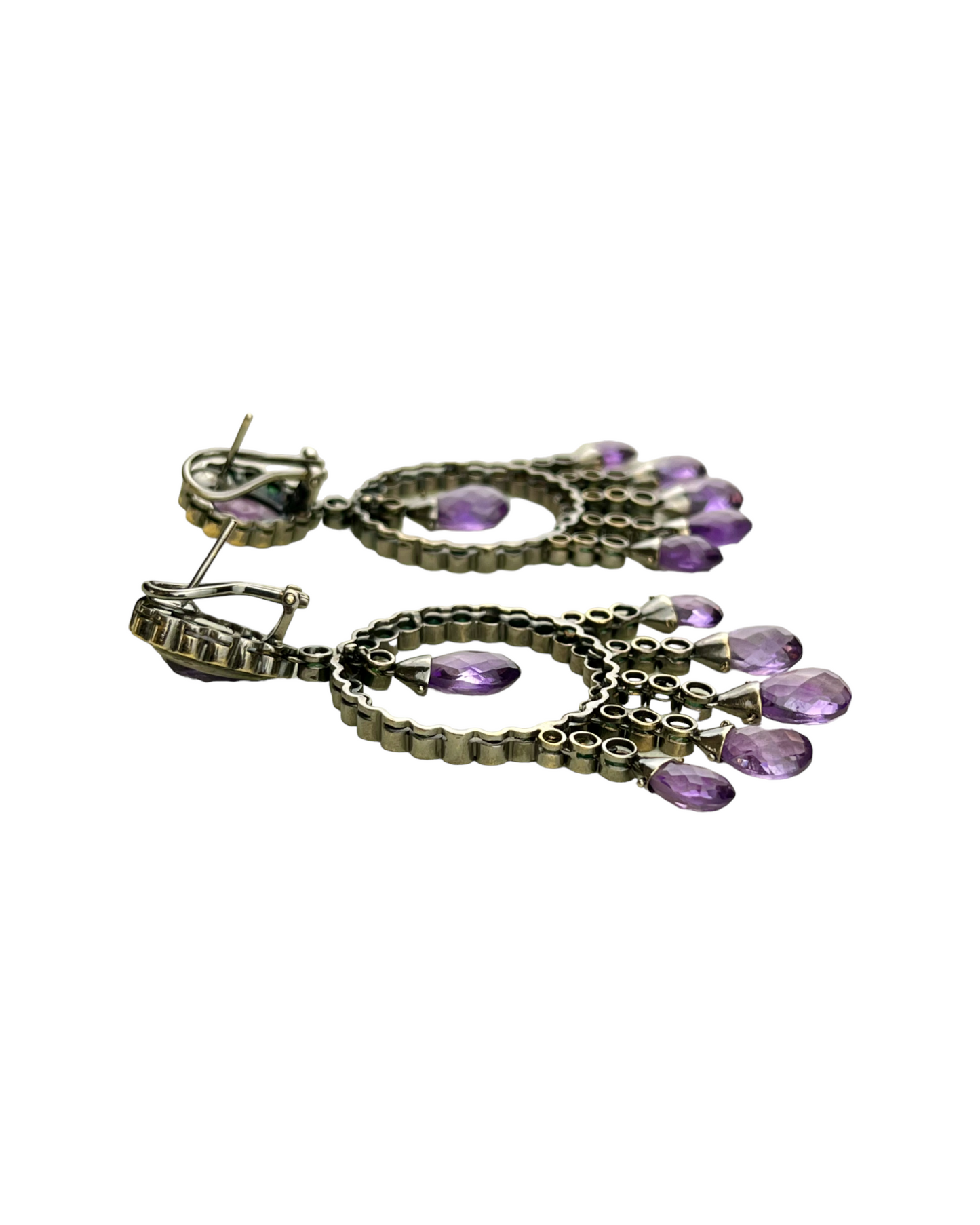 Namazte Maharaja Earrings with Emerald and Amethyst
