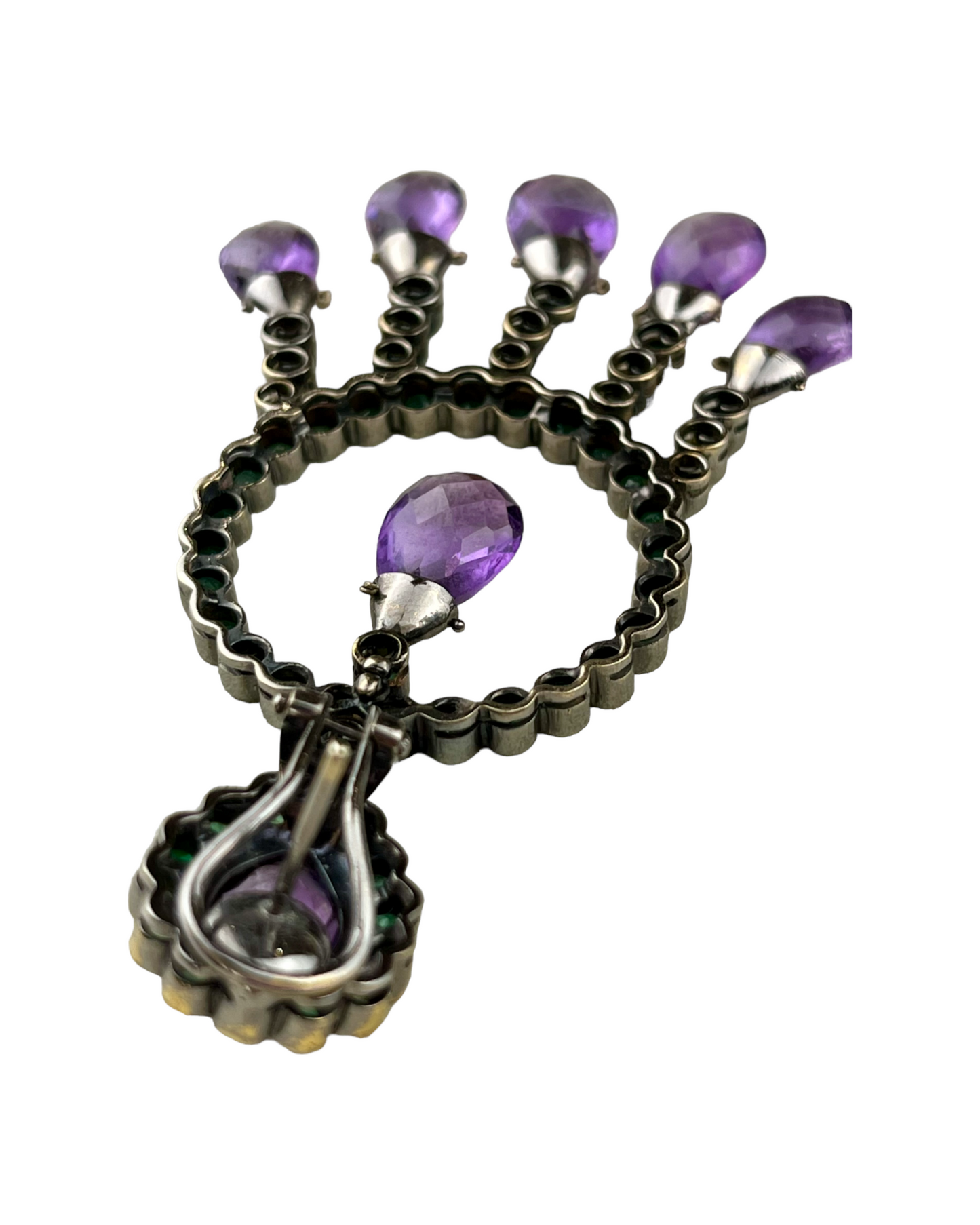 Namazte Maharaja Earrings with Emerald and Amethyst