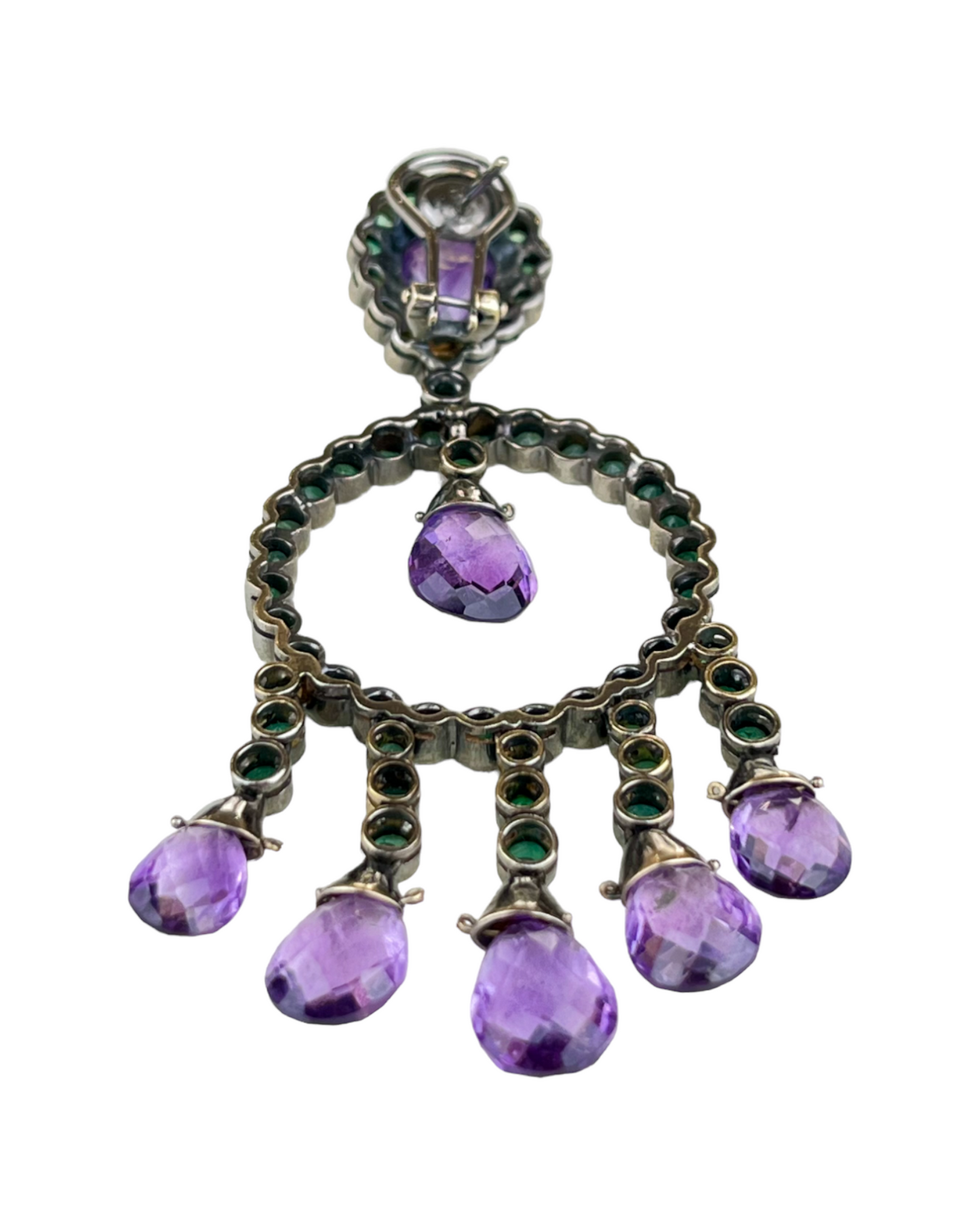 Namazte Maharaja Earrings with Emerald and Amethyst