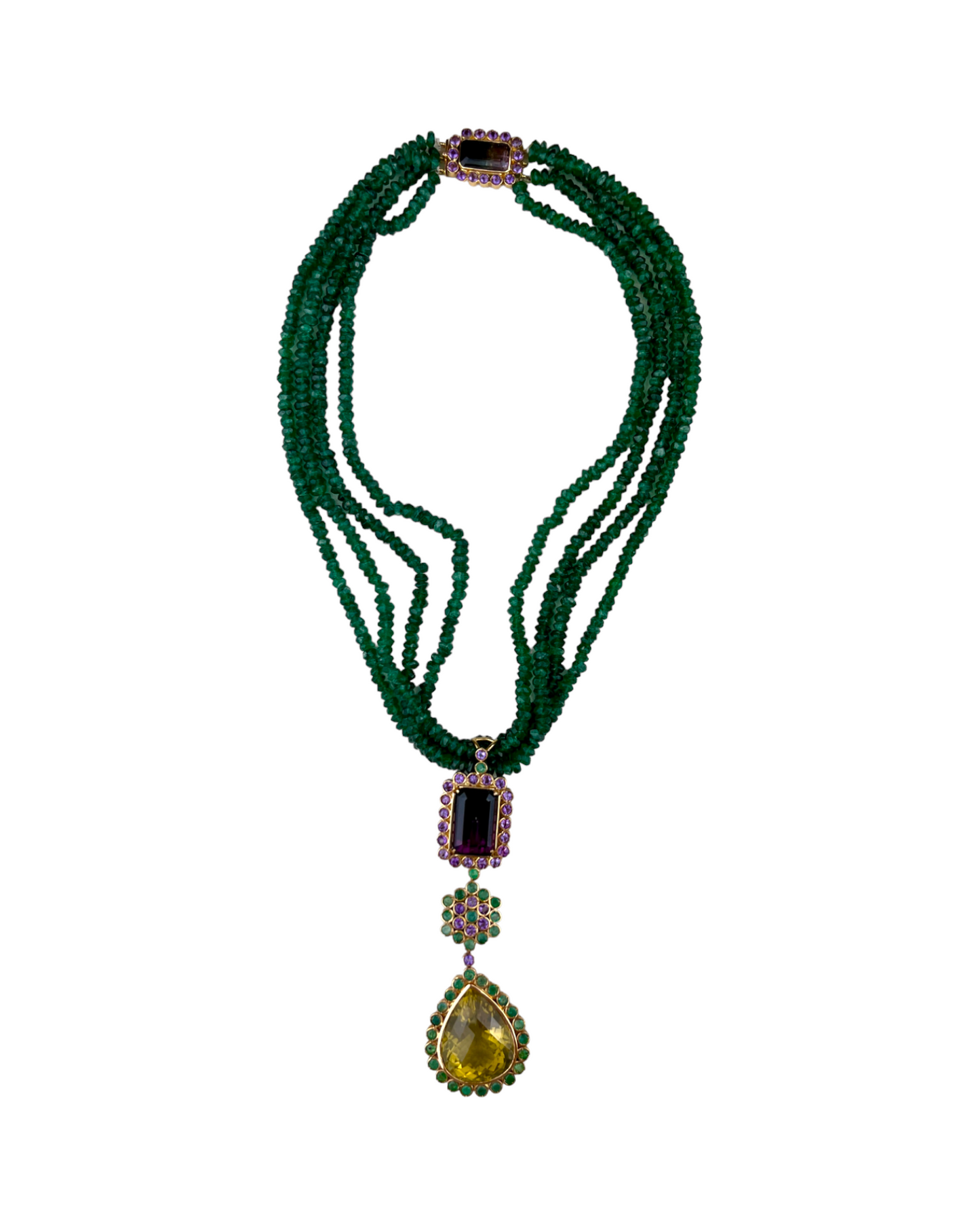 Namazte Maharaja Neckalce with Tourmaline,Topaz and Sapphires