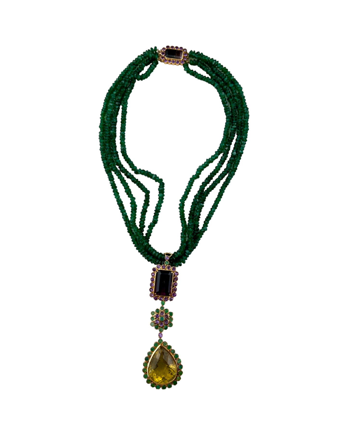 Namazte Maharaja Neckalce with Tourmaline,Topaz and Sapphires