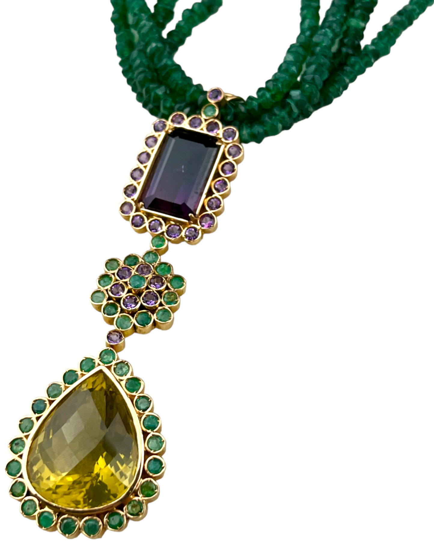 Namazte Maharaja Neckalce with Tourmaline,Topaz and Sapphires