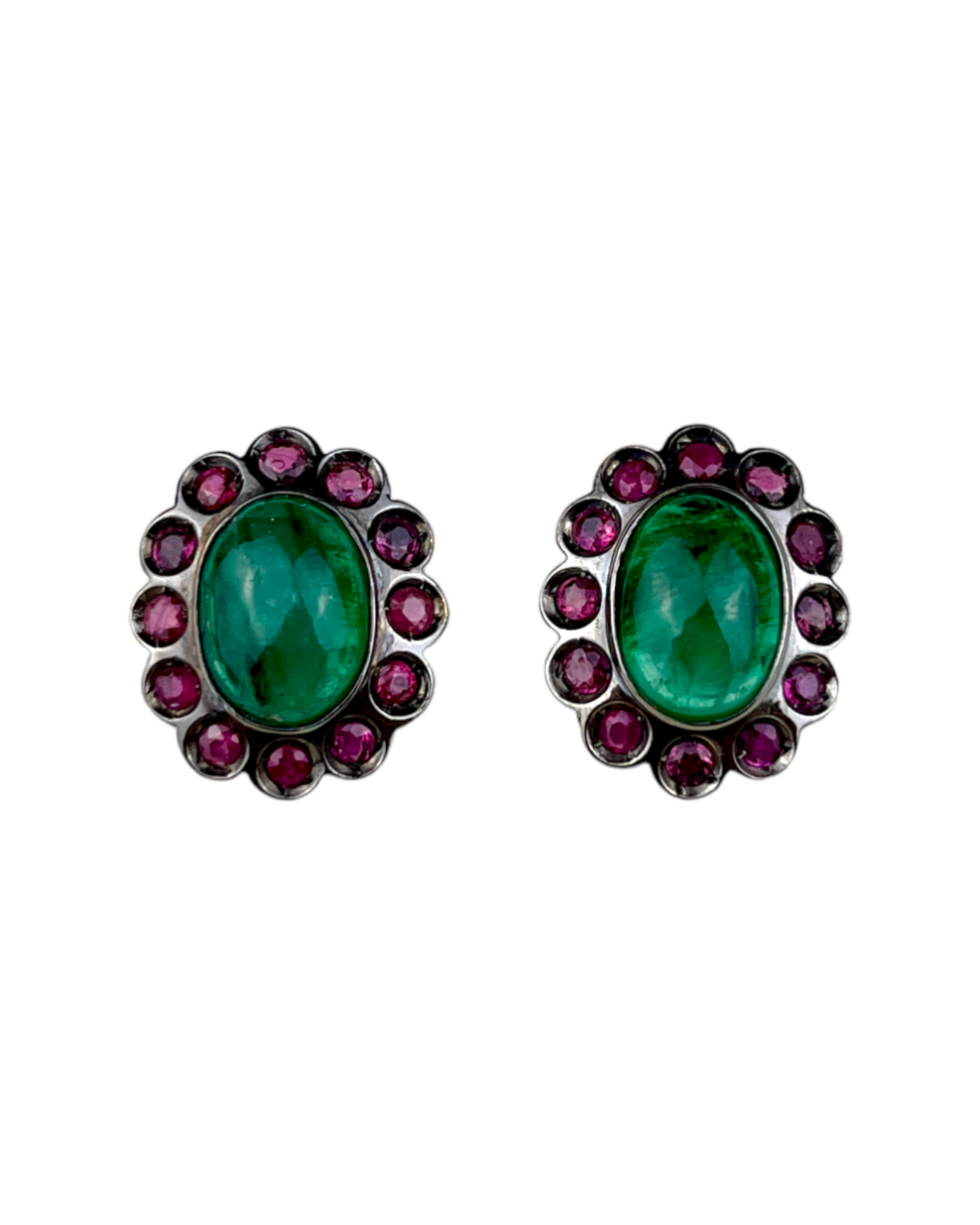 Namazte Maharaja Earrings with Emerald and Ruby