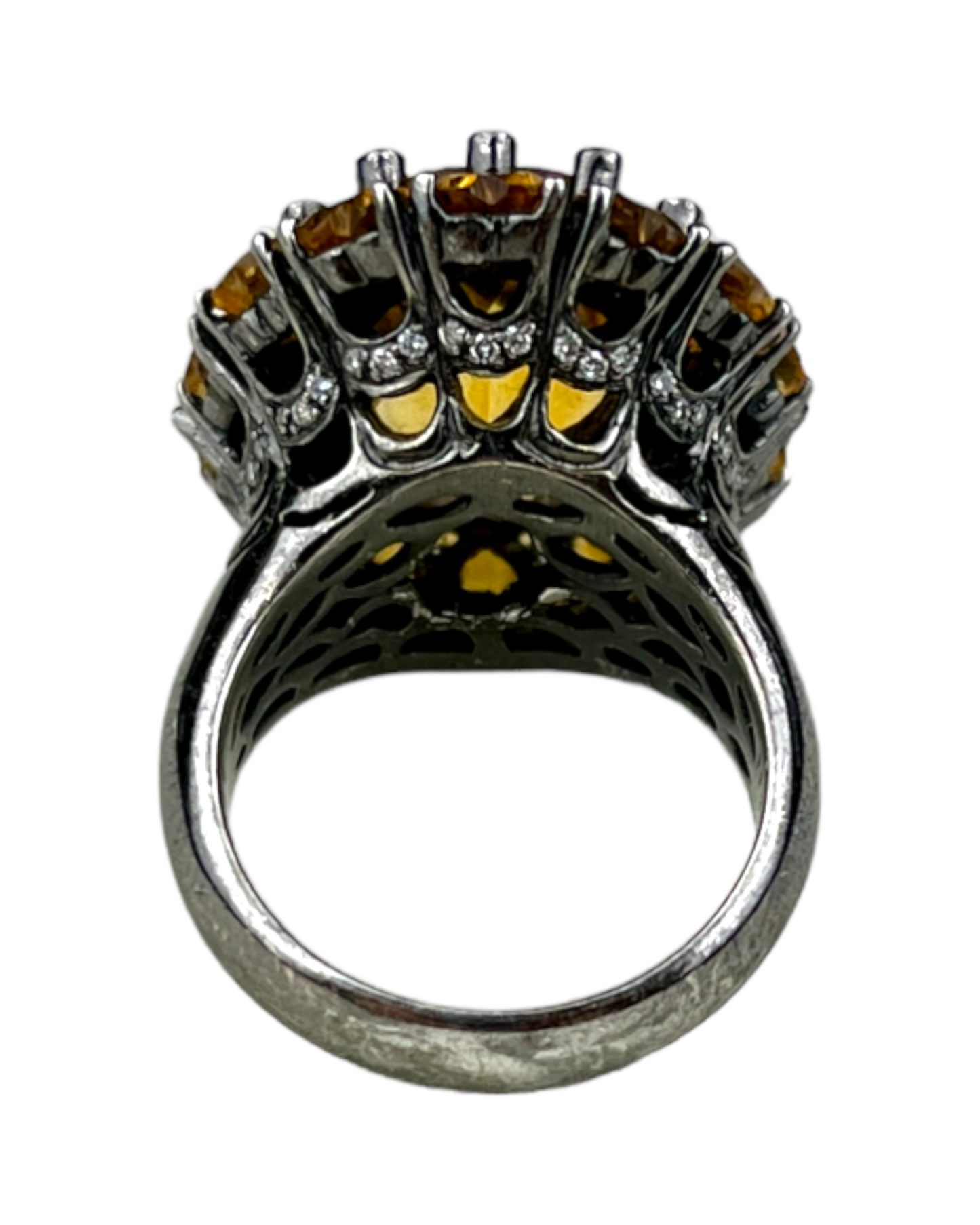 Namazte Maharaja Ring with Topaz and Diamonds