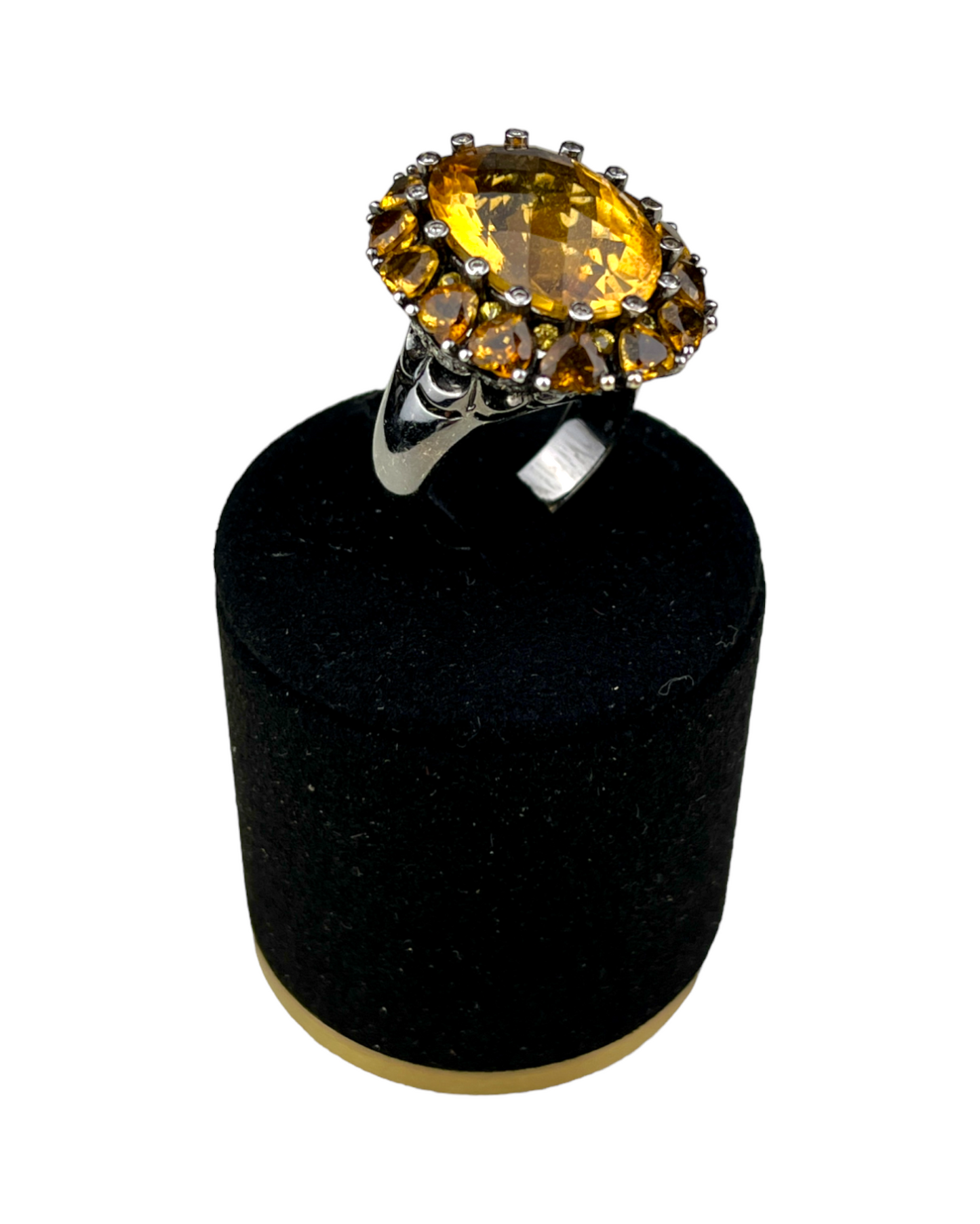 Namazte Maharaja Ring with Topaz and Diamonds