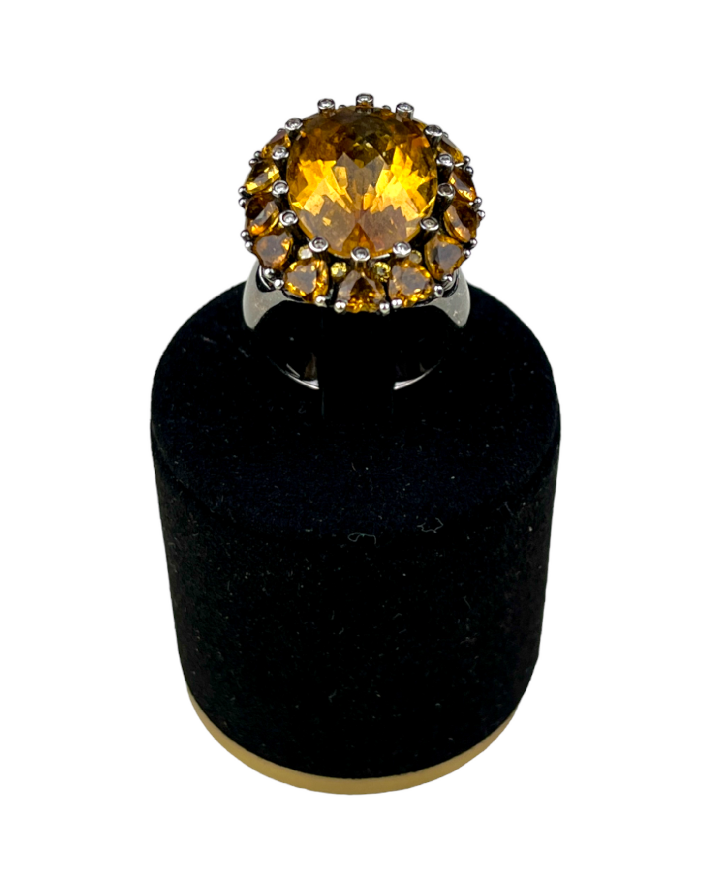 Namazte Maharaja Ring with Topaz and Diamonds