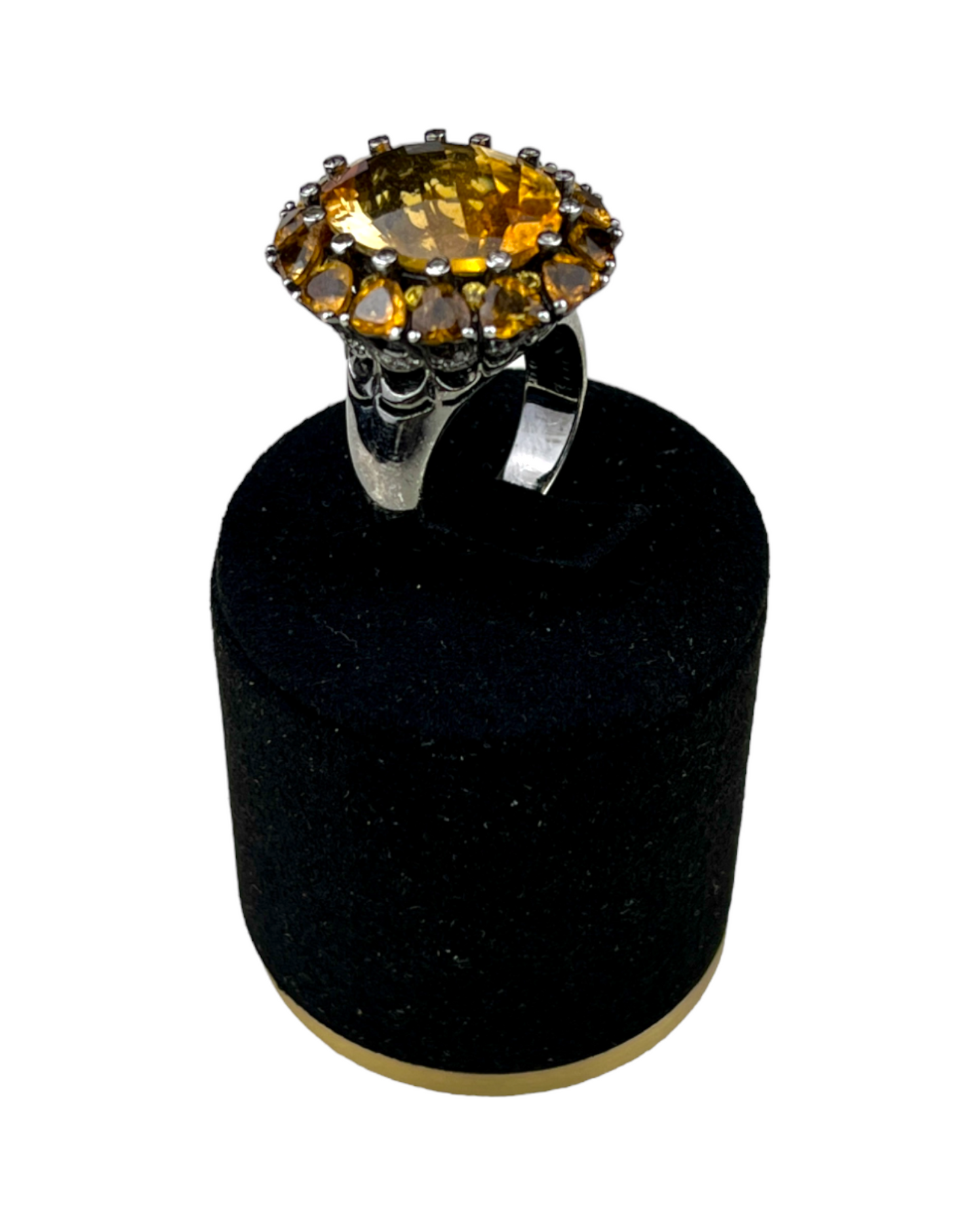 Namazte Maharaja Ring with Topaz and Diamonds