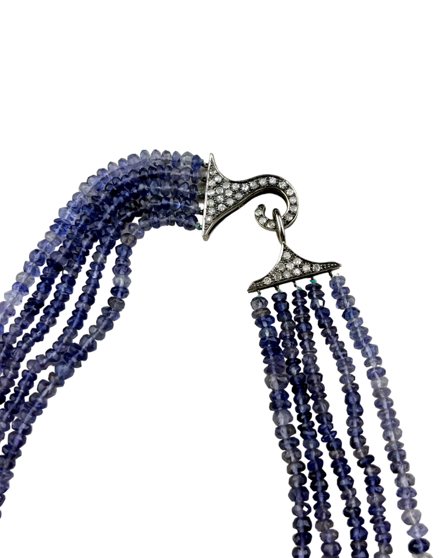 Namazte Maharaja Necklace Iolite, Diamonds , Quartz, Garnet & Topaz