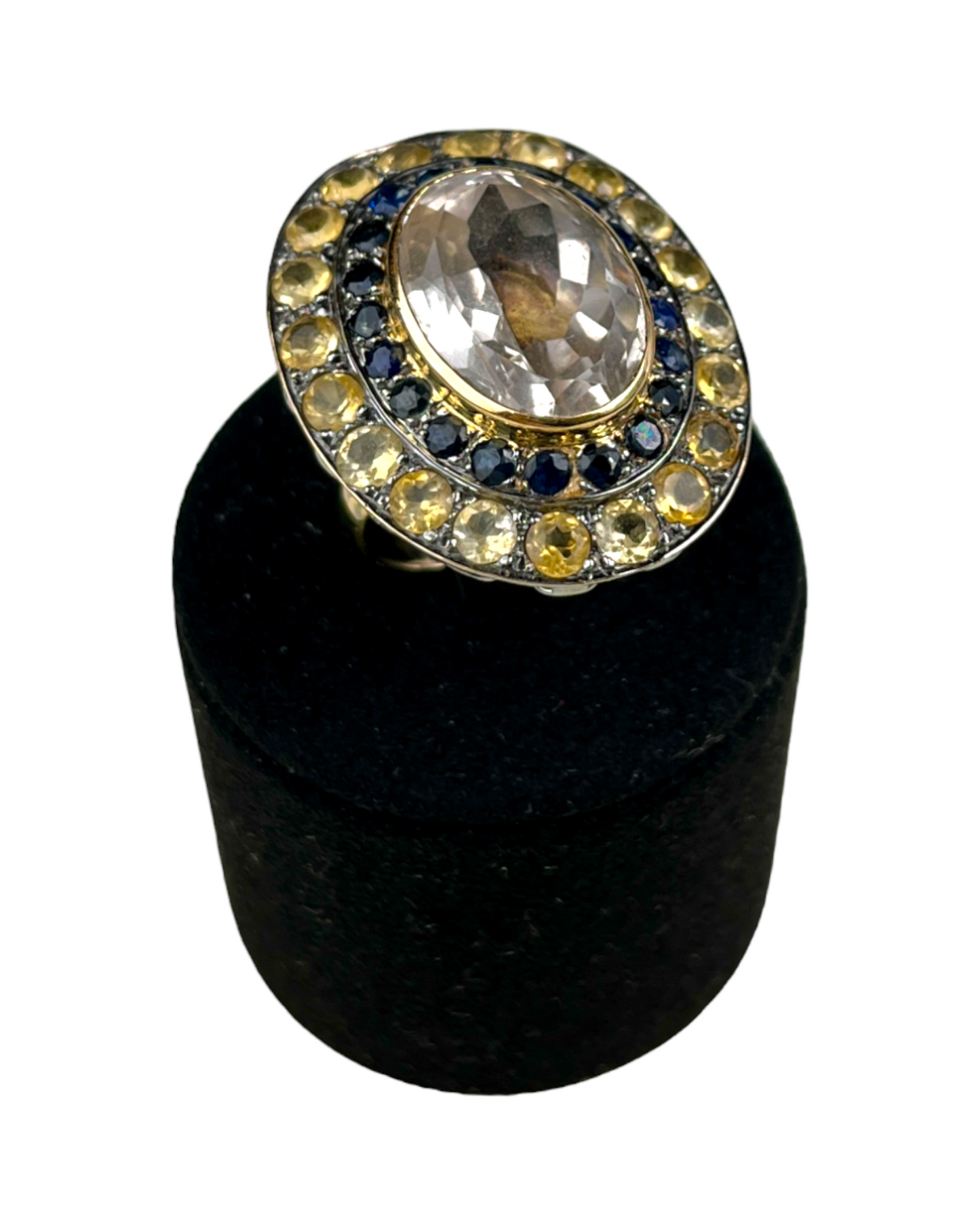 Namazte Maharaja Ring with Quartz, Citrine and Sapphires