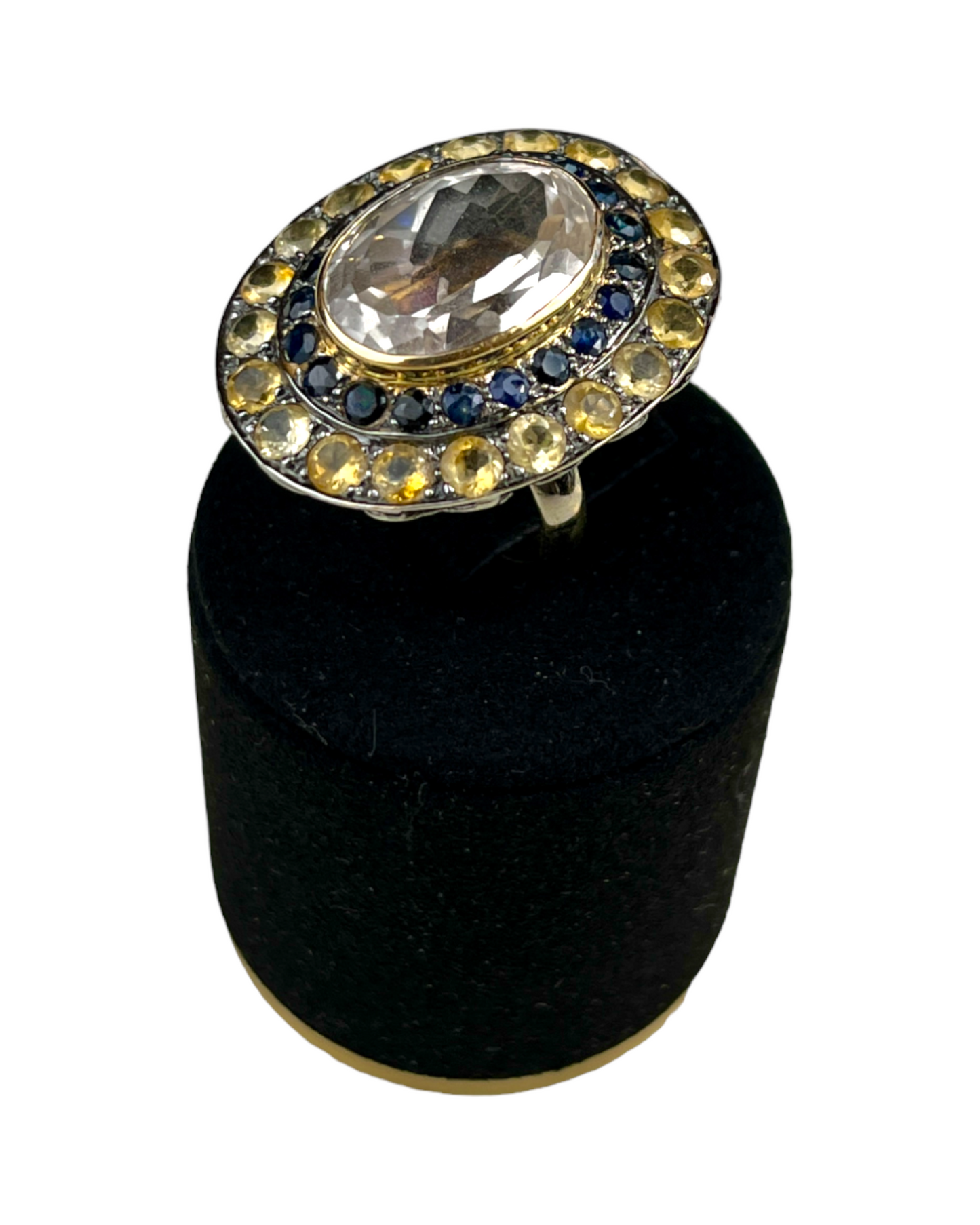 Namazte Maharaja Ring with Quartz, Citrine and Sapphires
