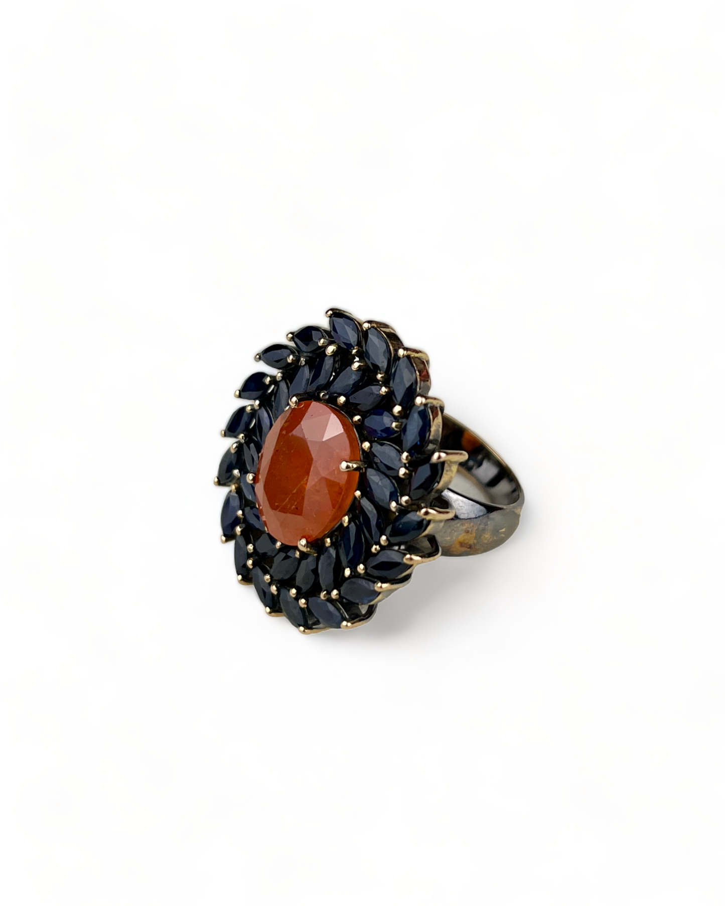 Namazte Majestic Ring with Cornelian and Sapphires