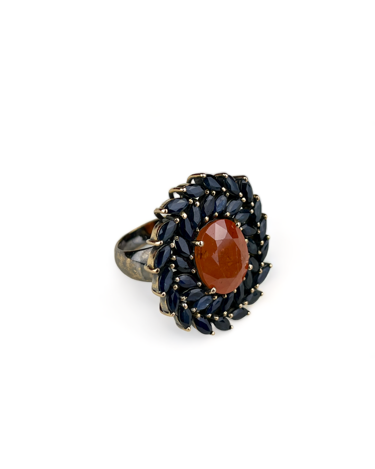 Namazte Majestic Ring with Cornelian and Sapphires