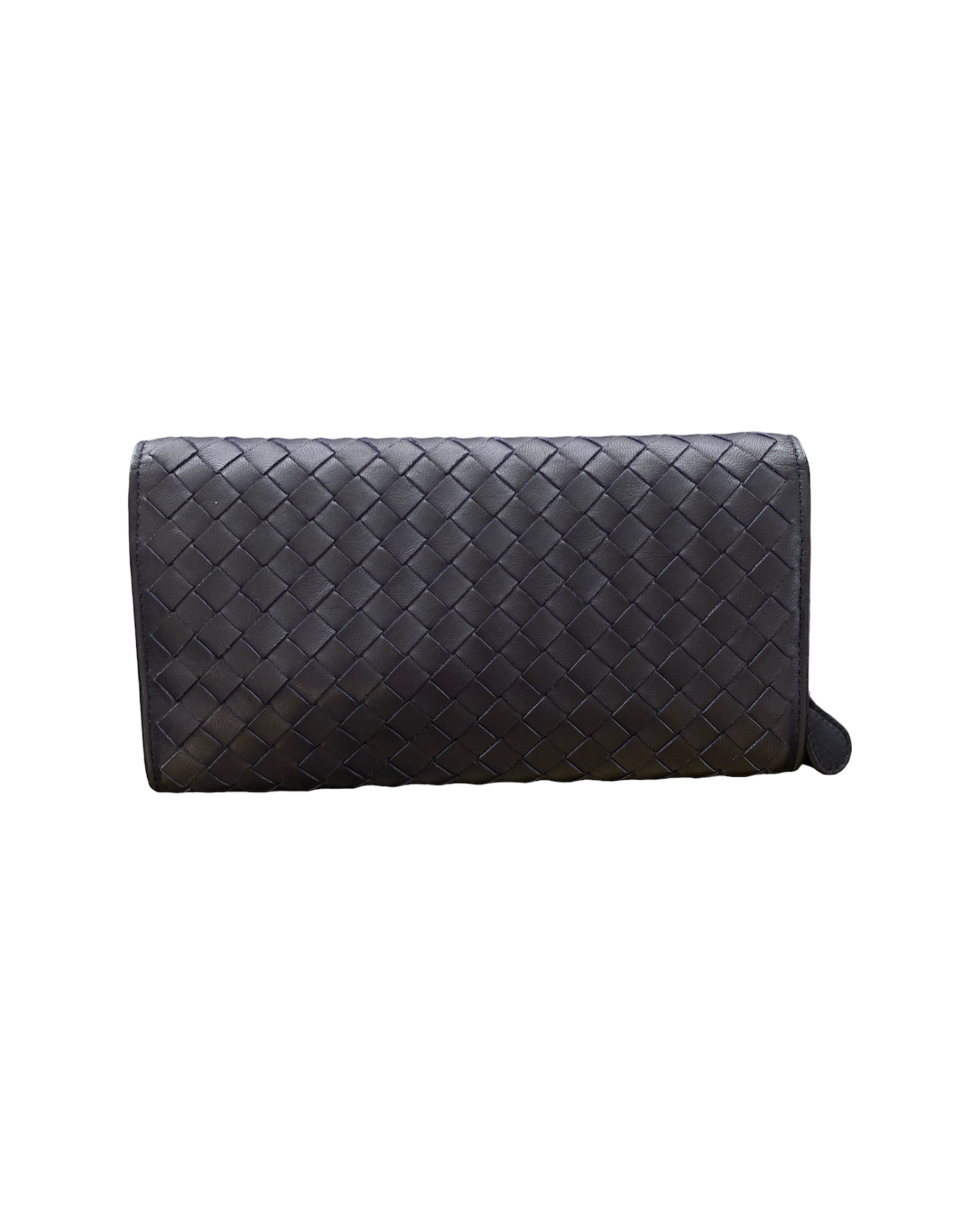 Bottega Veneta Dark Gray Leather Long Wallet