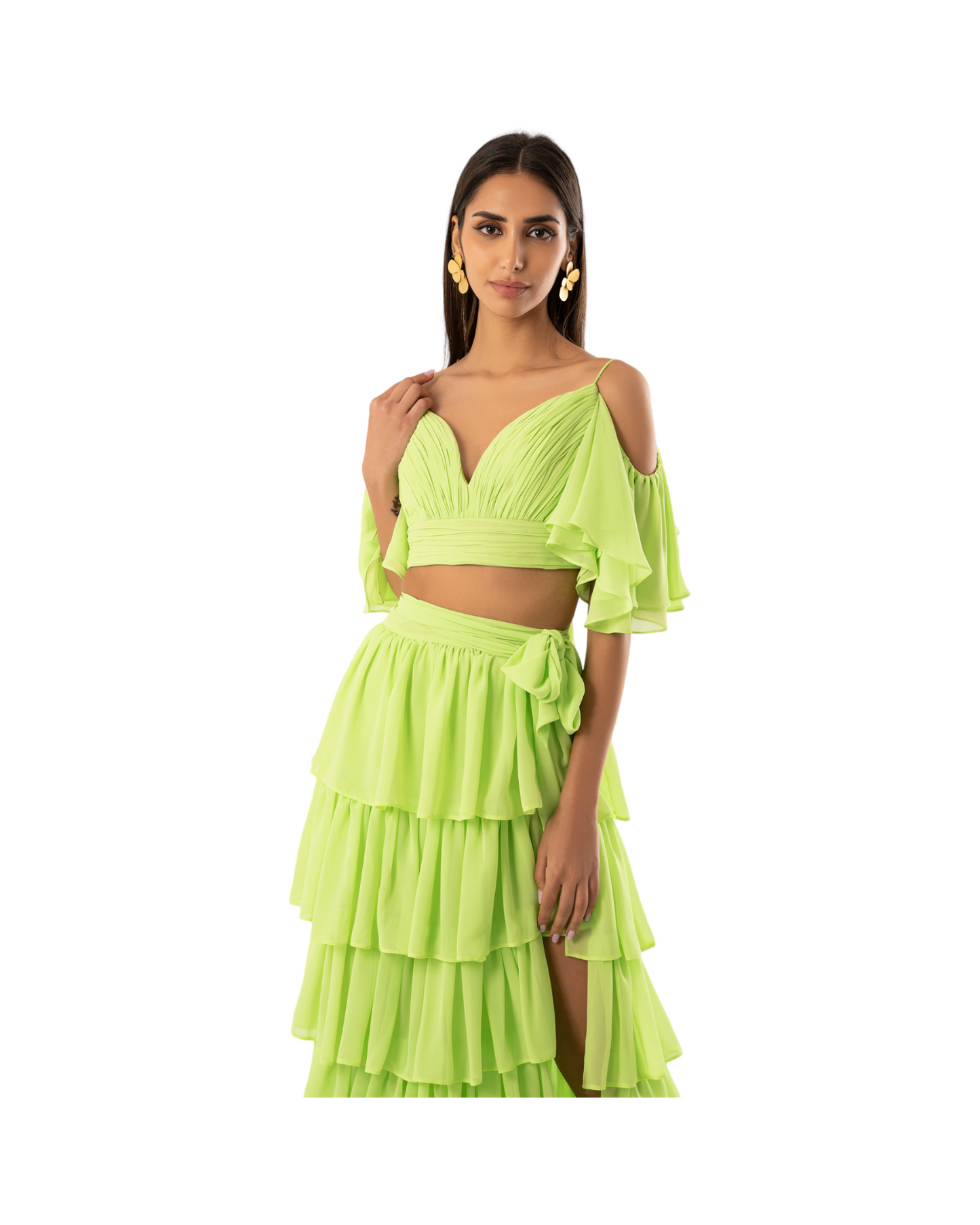 Fatale by Angie Thalea Lemon Green Dress