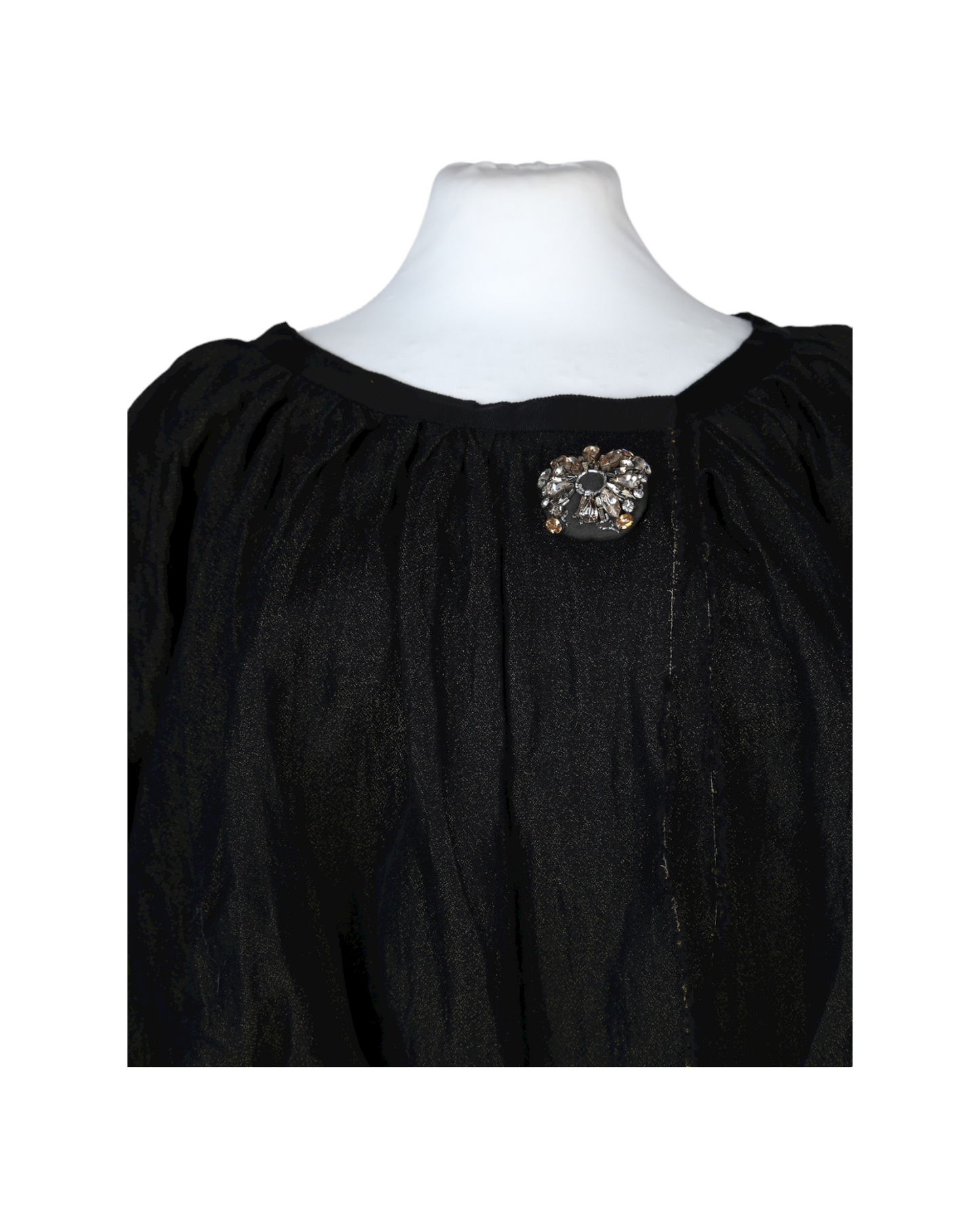 Lanvin Black and gold blouse