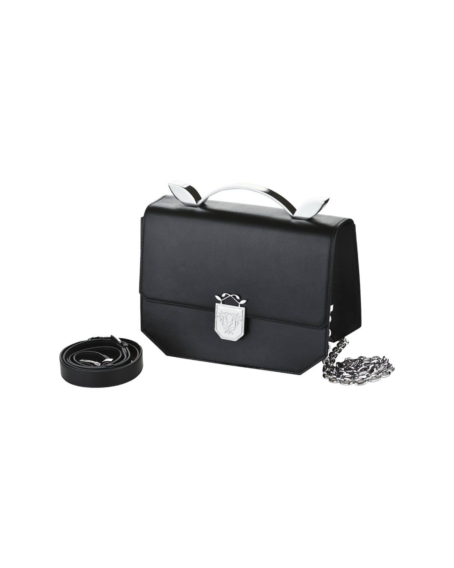 Rania Manasra Black Opulent Shoulder Bag