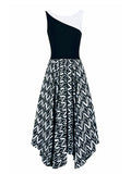 Chiara Boni Black & White Long Dress