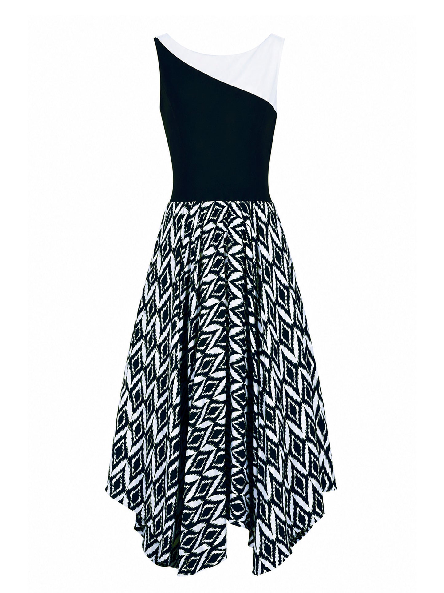 Chiara Boni Black & White Long Dress