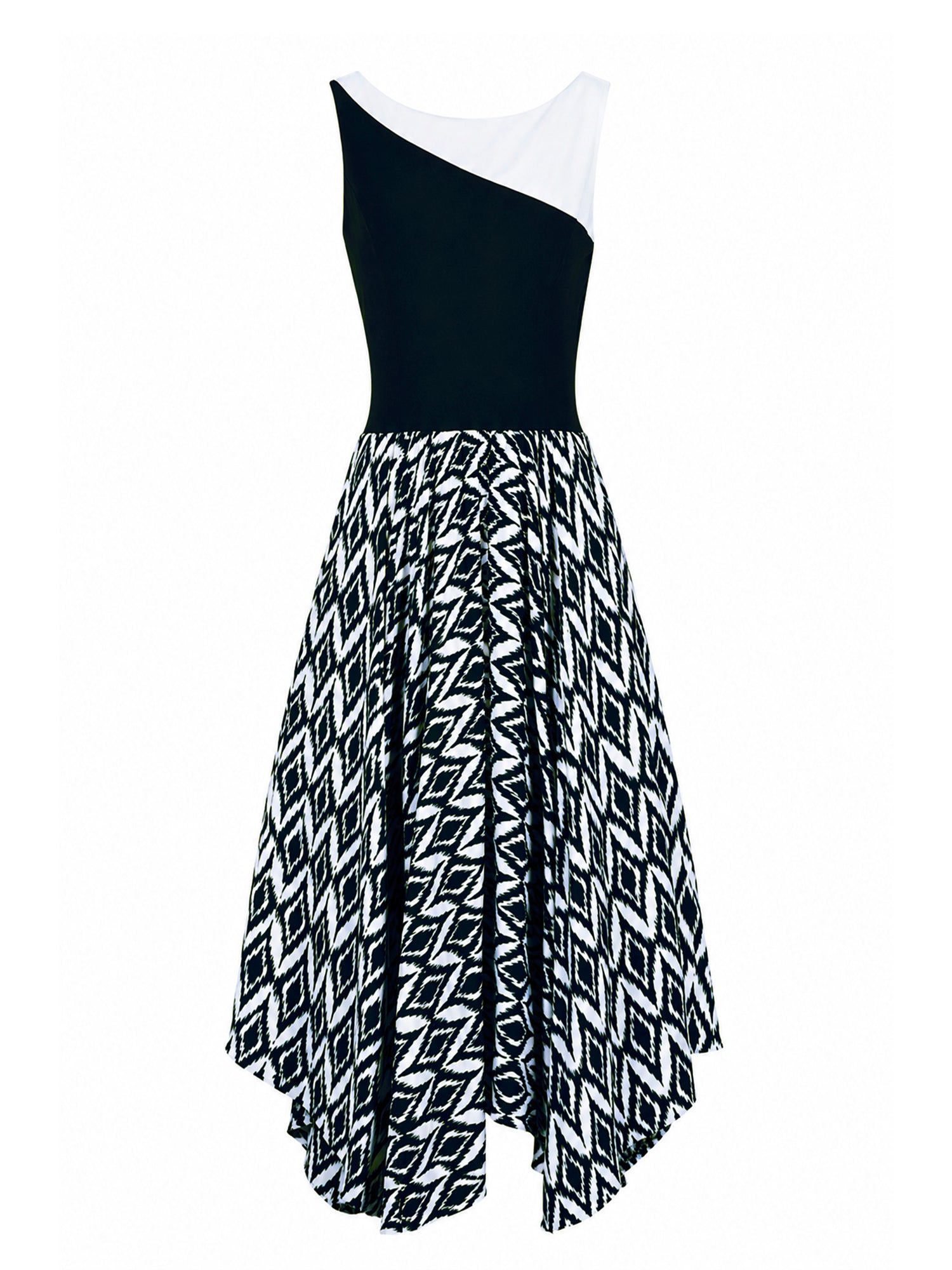 Chiara Boni Black & White Long Dress