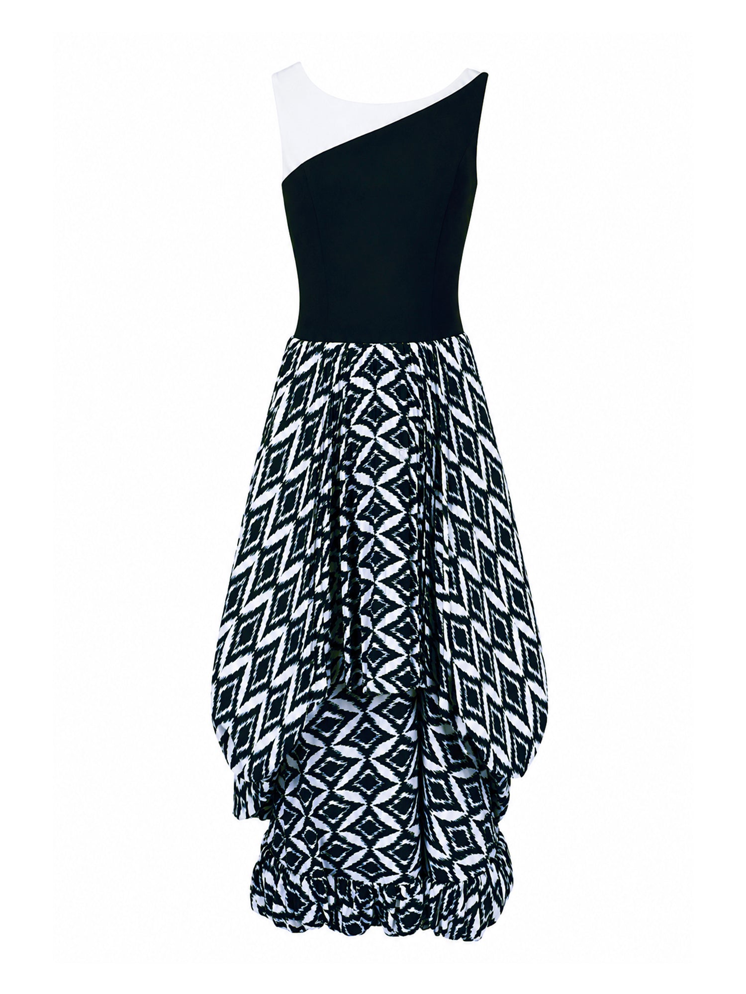 Chiara Boni Black & White Long Dress
