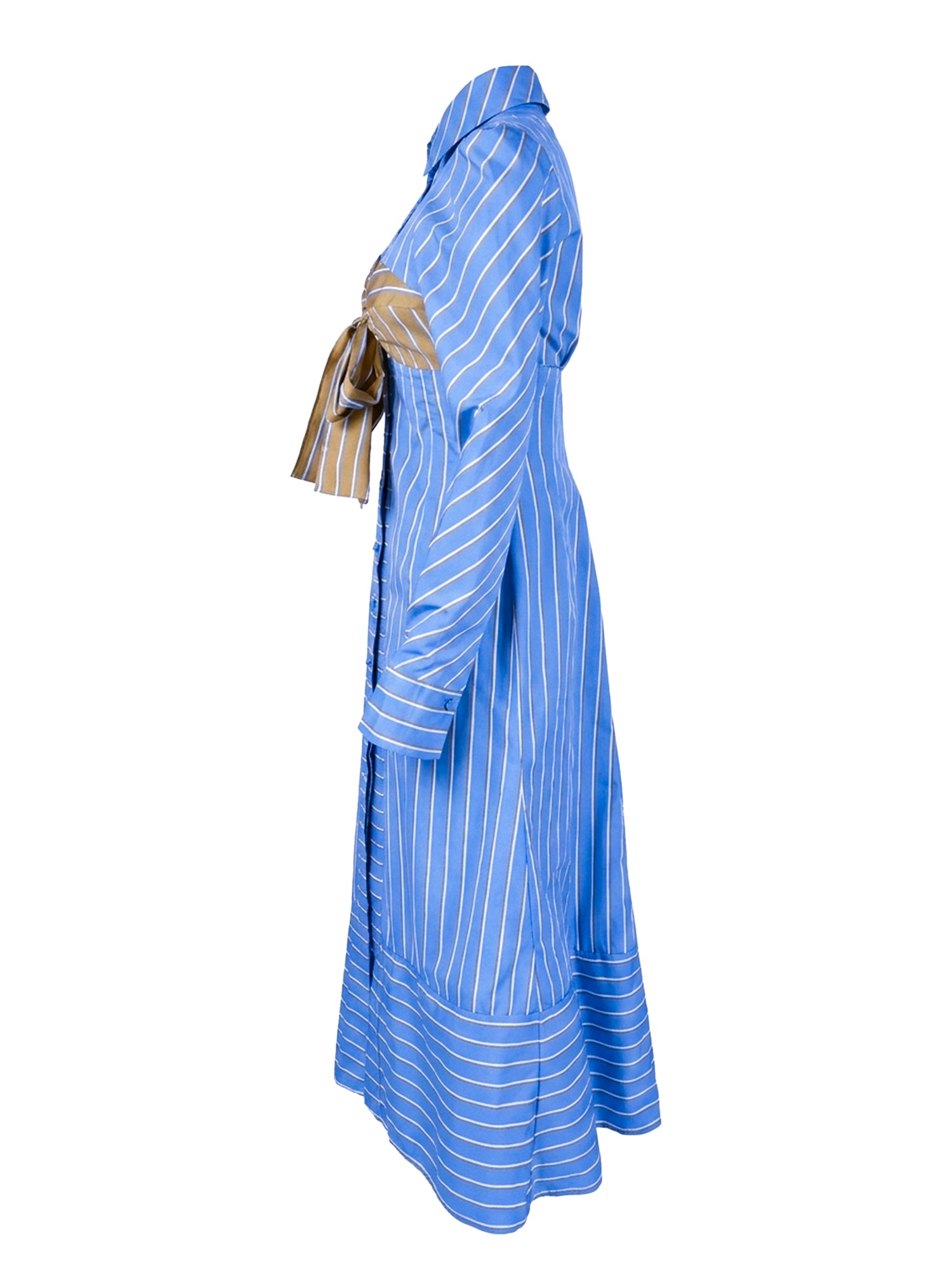 Silvia Tcherassi Striped Blue Long Dress