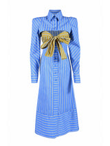 Silvia Tcherassi Striped Blue Long Dress