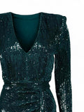 Nass Green Sequin Mini Dress
