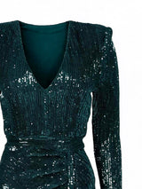 Nass Green Sequin Mini Dress
