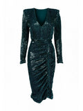 Nass Green Sequin Mini Dress