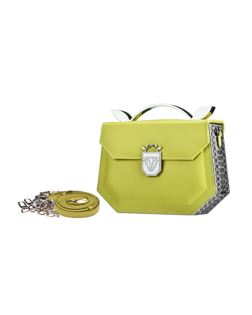 Rania Manasra Shoulder Leather Yellow Bag