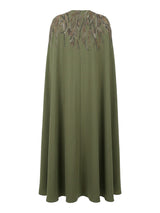 Rochelle Embellished Cape Abaya in Olive Green