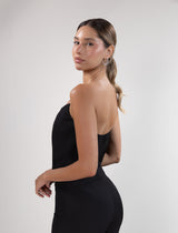 Rochelle Black Suit with Chiffon Detail