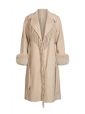 Alchemist Beige Coat with Fur Cuffs