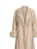 Alchemist Beige Coat with Fur Cuffs