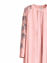Rochelle Embellished Cape Abaya in Blush Pink