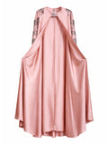 Rochelle Embellished Cape Abaya in Blush Pink