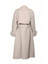Alchemist Beige Coat with Fur Cuffs