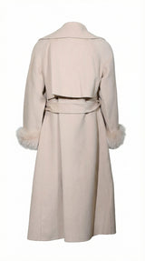 Alchemist Beige Coat with Fur Cuffs