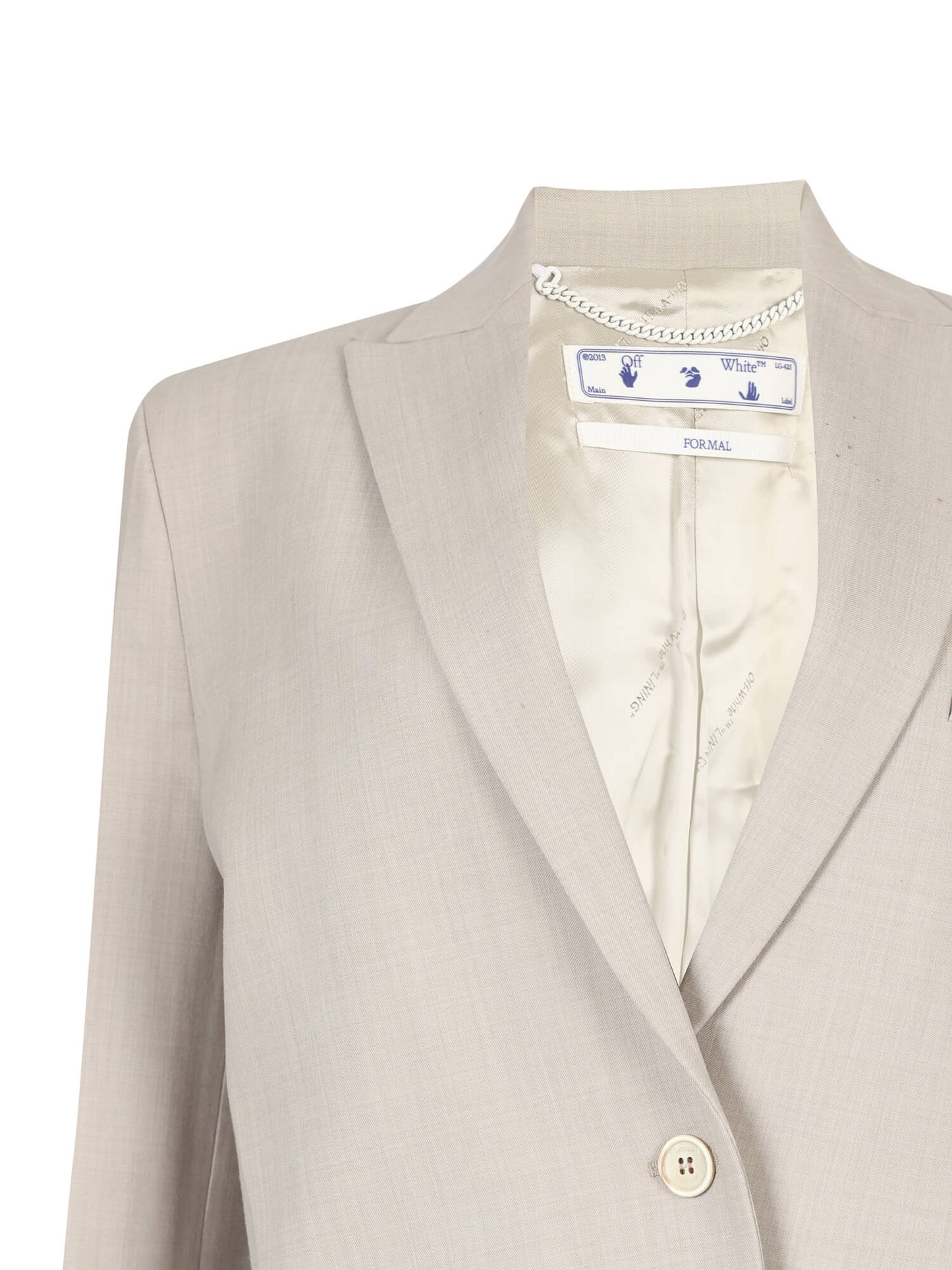 OFF White Light Grey Formal Blazer