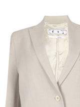 OFF White Light Grey Formal Blazer