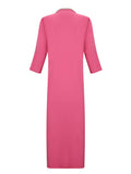 Pink Crystal-Embellished Open Abaya
