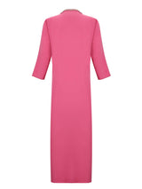 Pink Crystal-Embellished Open Abaya
