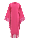 Vibrant Pink Fringe Galabya