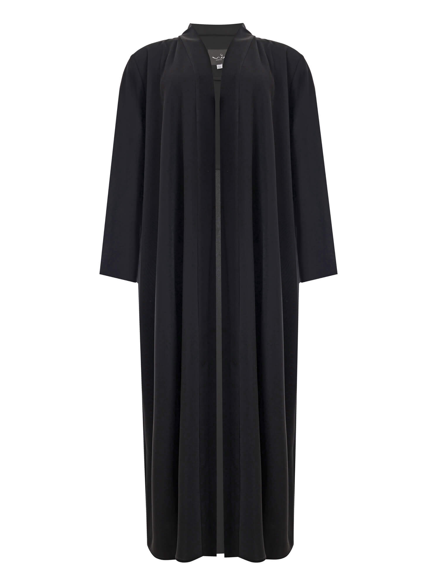 Black Embellished Open Abaya