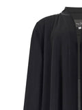 Black Embellished Open Abaya