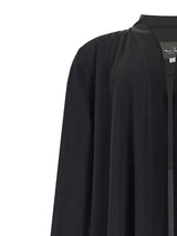 Black Embellished Open Abaya