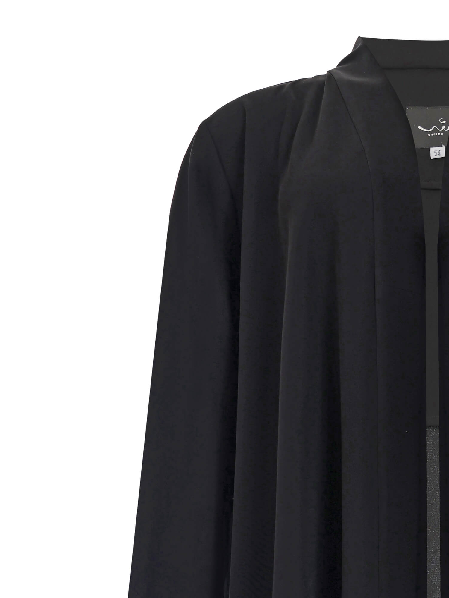 Black Embellished Open Abaya