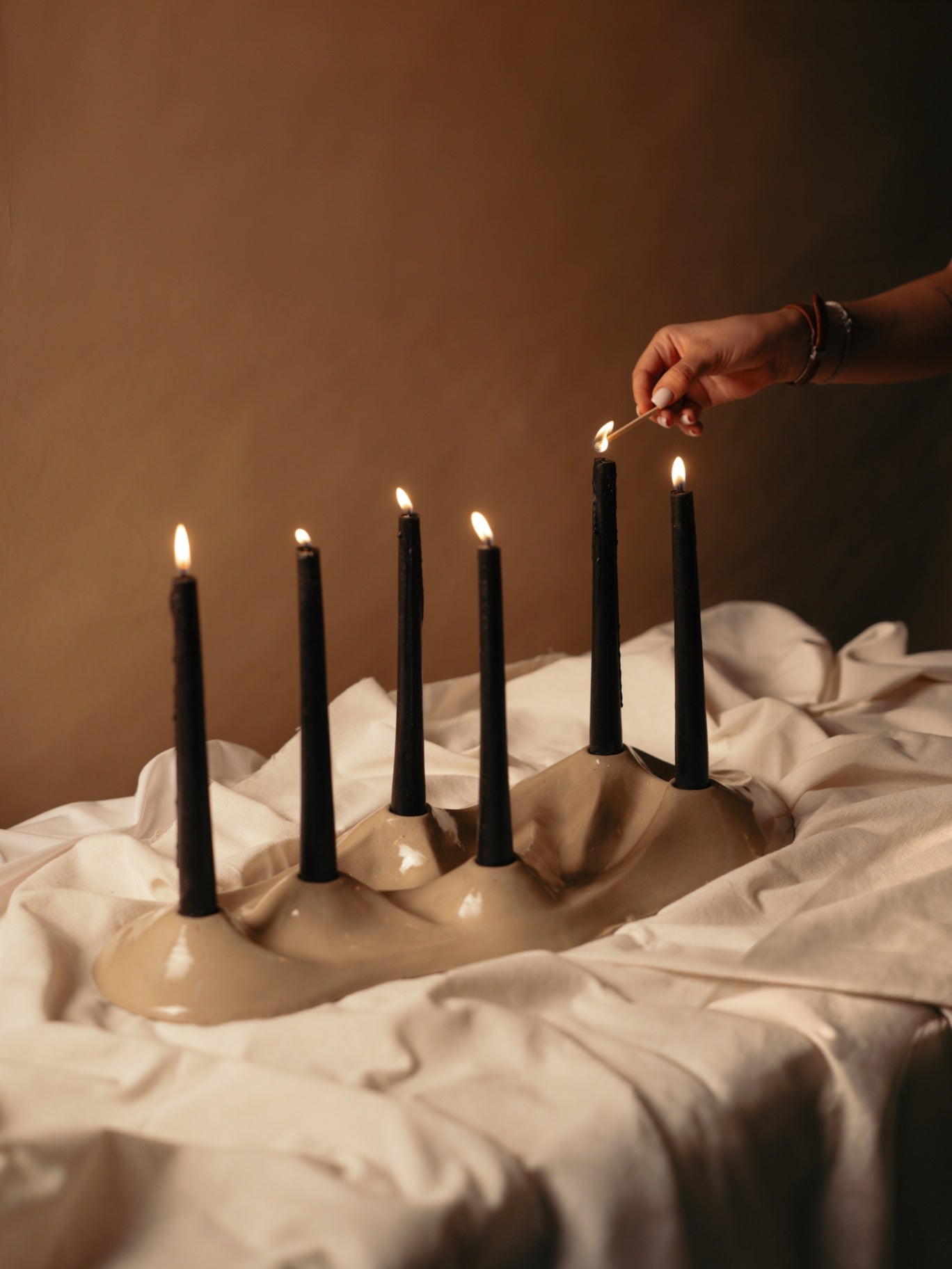 Studio Fanj Candle Holder Beige