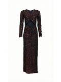 Rochelle Red Long Curvy Dress – Sequined Gown