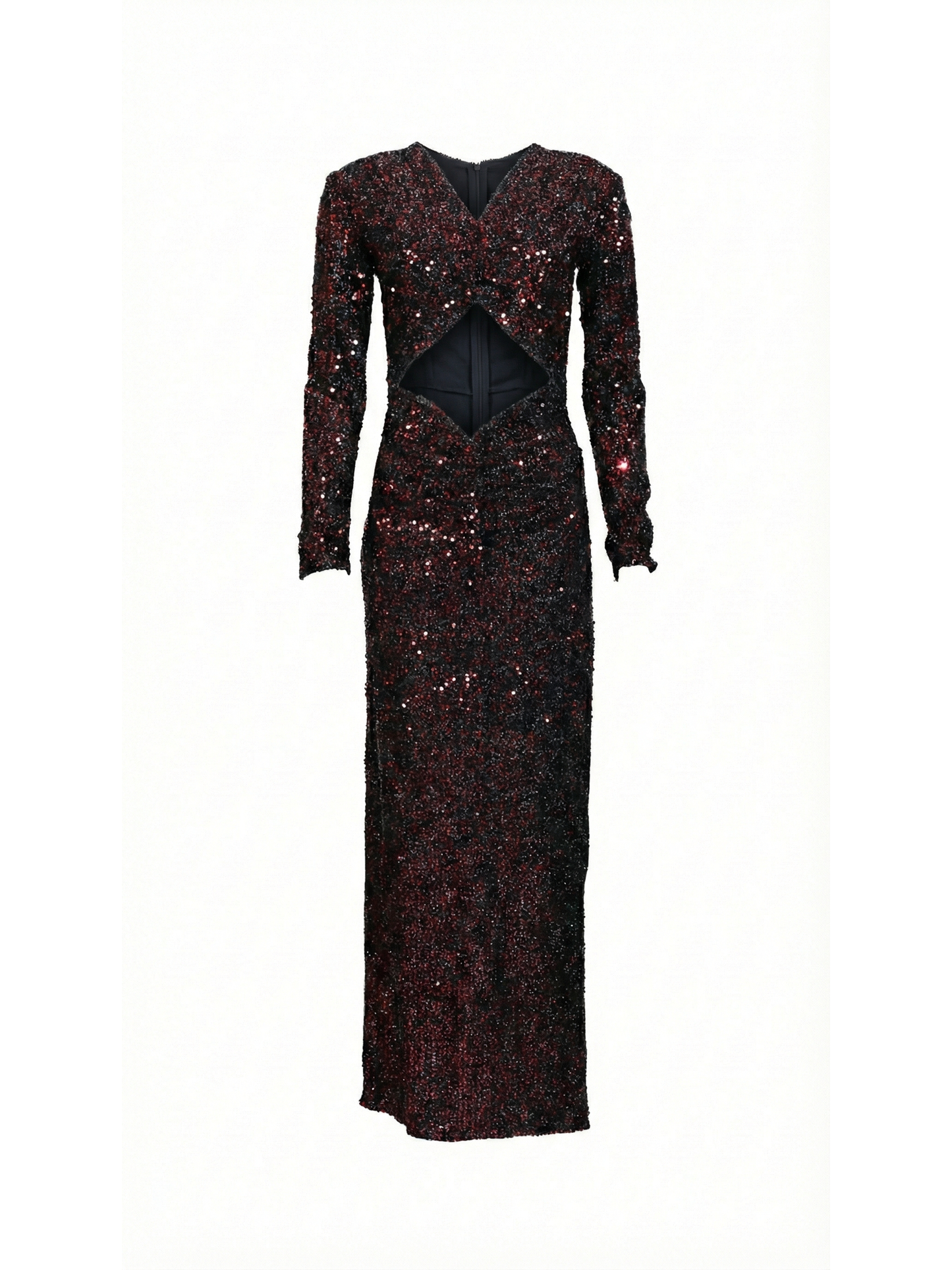 Rochelle Red Long Curvy Dress – Sequined Gown